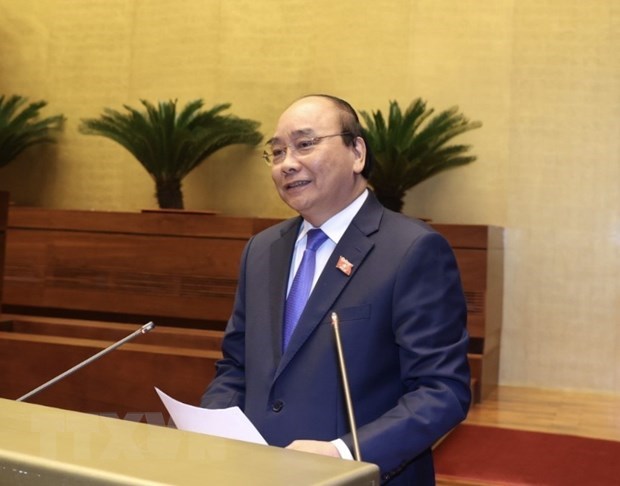 Prime Minister Nguyen Xuan Phuc appears before the National Assembly on November 10 (Photo: VNA)