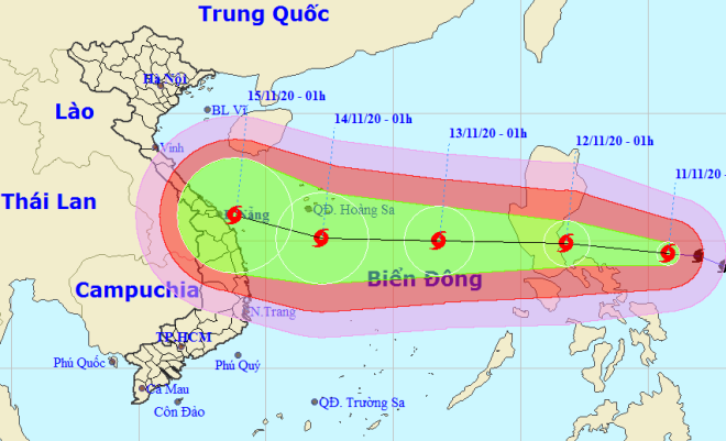 Storm Vamco tracking map 