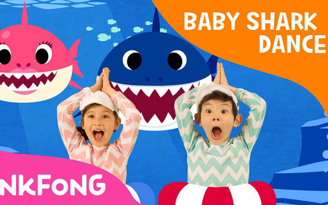 Các nhân vật hoạt hình trong bài hát Baby Shark. Ảnh: Billboard