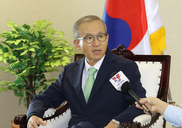 RoK Ambassador to ASEAN Lim Sung-nam in an interview granted to the Vietnam News Agency (Photo: VNA)