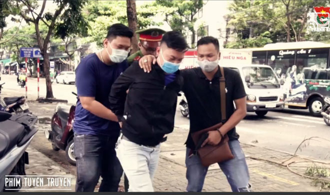 Sản phẩm phim ngắn về tuyên truyền phòng, chống ma túy của Quận Đoàn Thanh Khê (ảnh cắt từ video).  Ảnh: THANH TÌNH