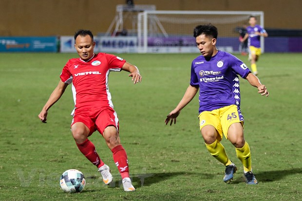Trận Siêu cúp Quốc gia 2021 giữa Hà Nội FC với Viettel diễn ra ngày 9/1/2021. (Ảnh: Hiển Nguyễn/Vietnam+)