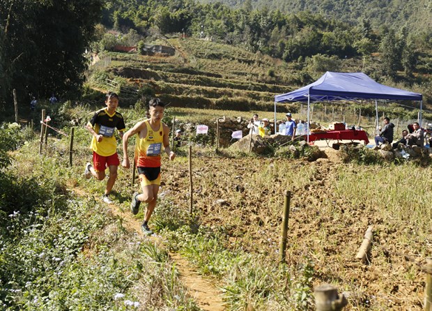 The Viet Nam Mountain Marathon 2020 takes place in Sa Pa township (Photo: baolaocai.vn)
