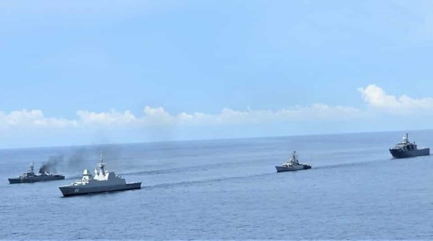 India, Singapore, Thailand kick off trilateral maritime drill (Photo:ANI Twitter)