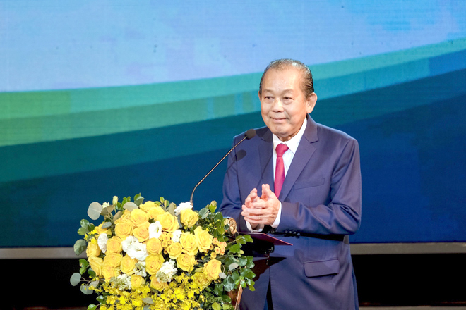 Phó Thủ tướng Thường trực Trương Hoà Bình phát biểu tại sự kiện. Ảnh: VGP/Lê Sơn