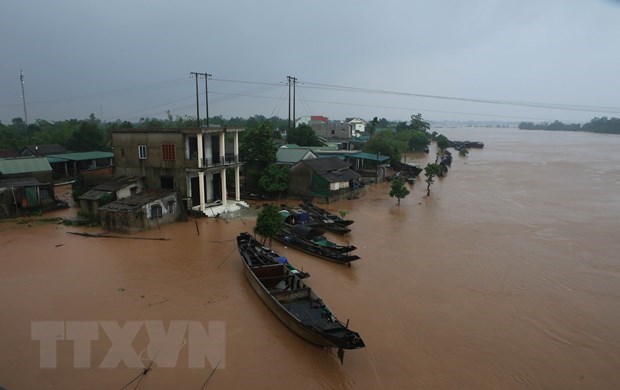 Houses submerged (Source: VNA)