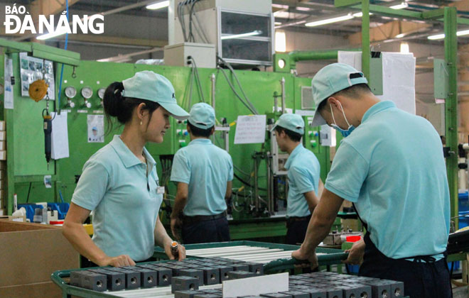 Bustling working ambiance observed at the Tokyo Keiki Precision Technology Co., Ltd. at the Da Nang Hi-Tech Park