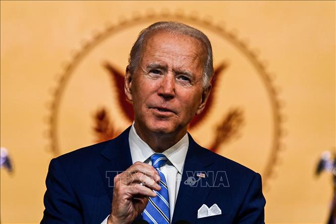 Ông Joe Biden phát biểu nhân dịp Lễ Tạ ơn tại Wilmington, bang Delaware ngày 25-11-2020. Ảnh: AFP/TTXVN