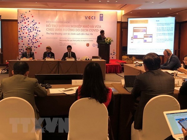 The forum organised by the VCCI and UNDP in Ha Noi on December 8 (Photo: VNA)