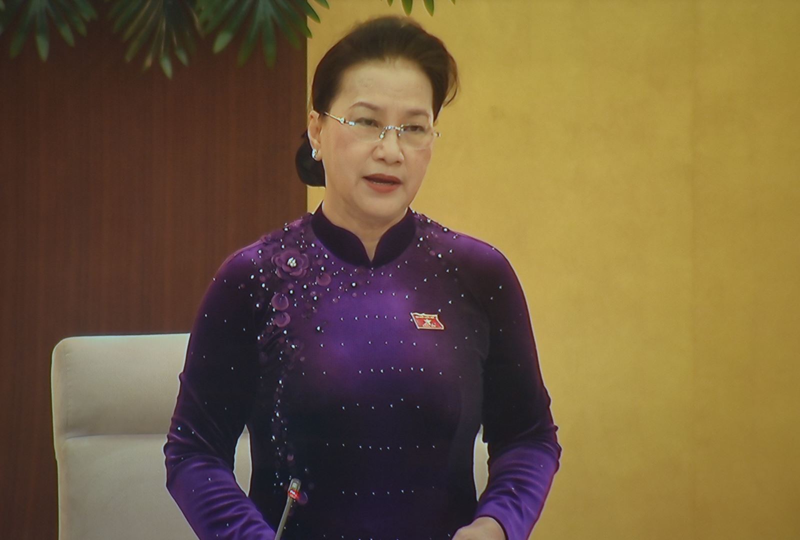 Chủ tịch Quốc hội Nguyễn Thị Kim Ngân phát biểu khai mạc Phiên họp thứ 51 của Ủy ban Thường vụ Quốc hội.