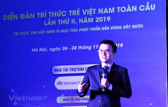 Associate Professor Trần Xuân Bách at the Global Young Vietnamese Intellectuals Forum in 2019.— VNA/VNS Photo