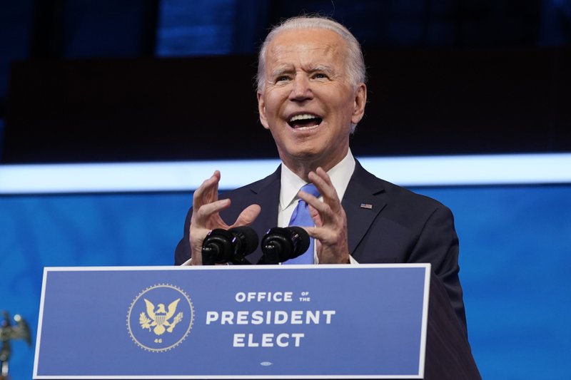 Ông Joe Biden tuyên bố chiến thắng, kêu gọi nước Mỹ đoàn kết. Ảnh: AP