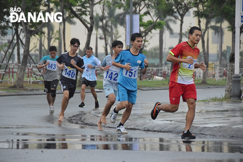 Professional runners at the event