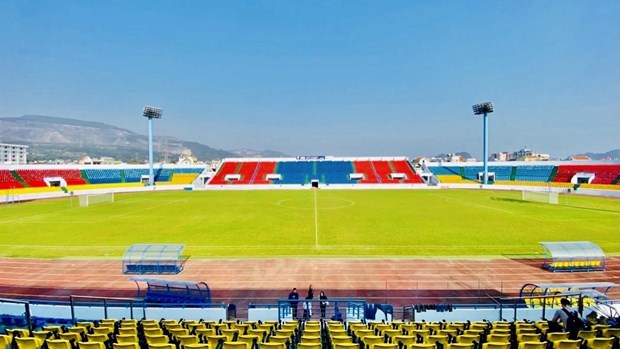 Cam Pha Stadium in Quang Ninh province is being upgraded to serve SEA Games 31 next year (Photo: VNA)