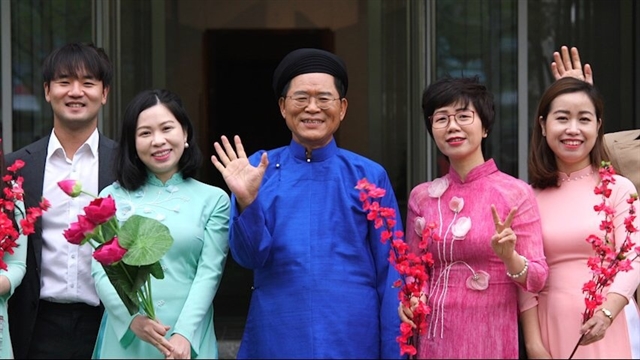 Korean ambassador Park Noh-wan and his staff appearing in the music video. — Photo Korean Cultural Centre