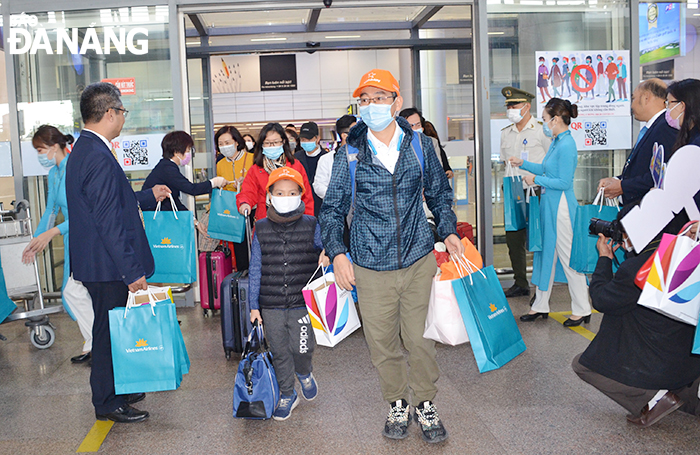 On the first day of 2021, the Da Nang airport welcomed more than 30 flights on domestic routes.