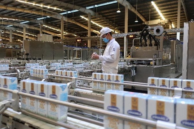 Dây chuyền sản xuất hiện đại tại nhà máy của Vinamilk, đảm bảo chất lượng sản phẩm theo các tiêu chuẩn quốc tế.