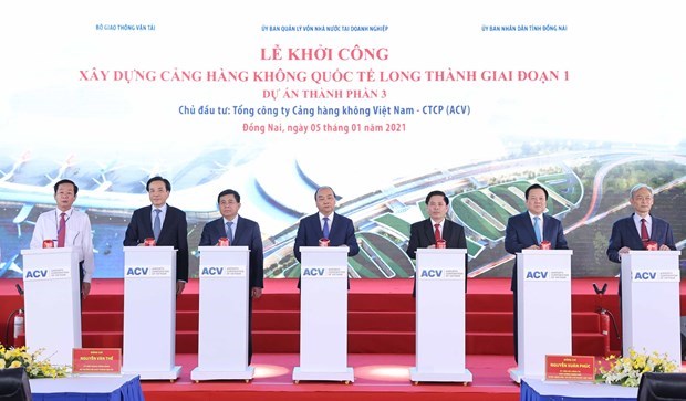 The ground-breaking ceremony for Long Thanh International Airport takes place on January 5. (Photo: VNA)