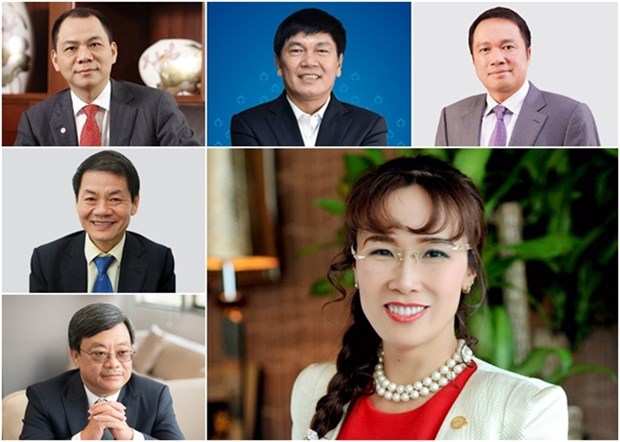 The six richest people in Vietnam as of January 6.
