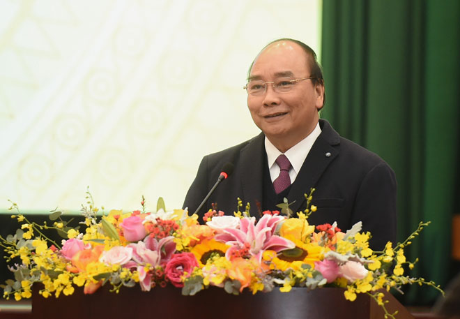 Thủ tướng Chính phủ Nguyễn Xuân Phúc phát biểu tại hội nghị. Ảnh: VGP	