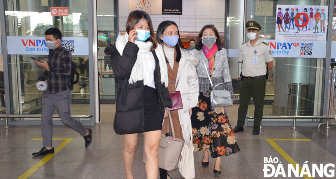 Domestic tourists arriving in Da Nang by air