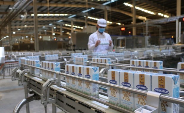 A diary production line of Viet Nam's largest dairy company Vinamilk. (Photo: VNA)