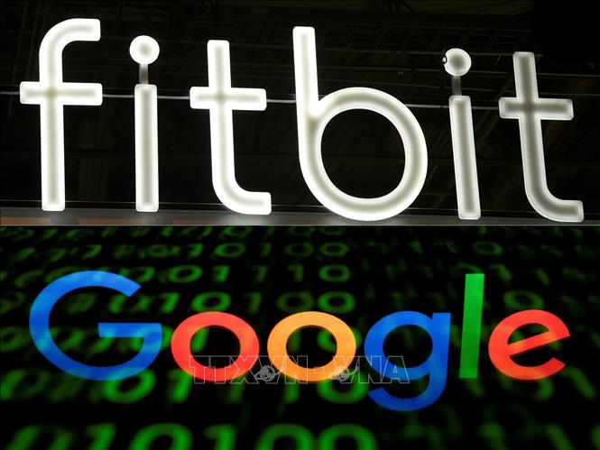 Biểu tượng Fitbit và Google. Ảnh: AFP/TTXVN