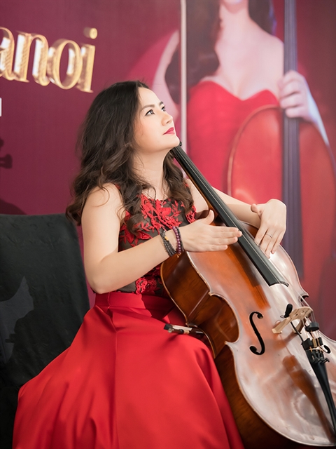 Cellist Ha Mien has made her debut with Romance in Ha Noi, an album of Vietnamese and foreign music. The production includes four works by Dutch composer Ad Van Dongen known as AvD, and two Vietnamese works based on folk songs celebrating women and love. (Photo courtesy of the producer)