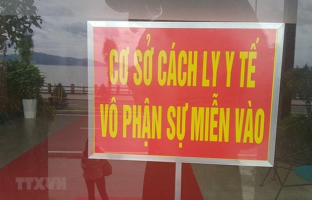 A sign in a quarantine establishment in Viet Nam (Photo: VNA)