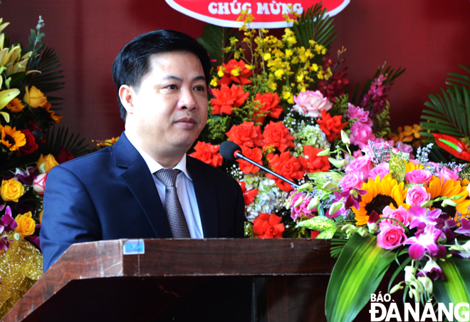  Party Committee Deputy Secretary cum People’s Council Chairman Luong Nguyen Minh Triet, addressing the inauguration ceremony