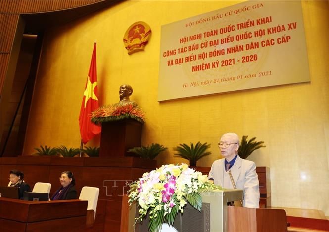 Tổng Bí thư, Chủ tịch nước Nguyễn Phú Trọng phát biểu chỉ đạo Hội nghị. Ảnh: Trí Dũng/TTXVN