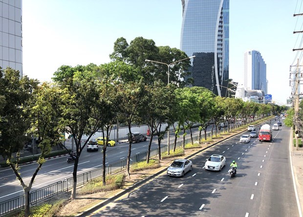 A view of Ratchadaphisek road in Bangkok (Photo: VNA)