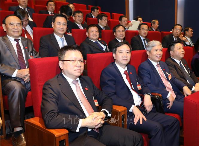 Đoàn đại biểu Đảng bộ Khối các cơ quan Trung ương tại phiên họp trù bị Đại hội XIII của Đảng. Ảnh: TTXVN