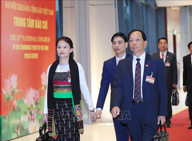 Các đại biểu đoàn Đảng bộ tỉnh Thanh Hóa dự phiên khai mạc Đại hội. Ảnh: TTXVN