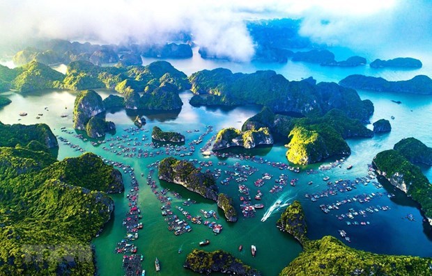 Cat Ba Archipelago seen from above (Photo: VNA)