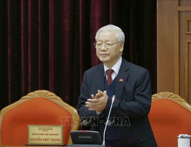 Tổng Bí thư, Chủ tịch nước Nguyễn Phú Trọng tại hội nghị. Ảnh: TTXVN
