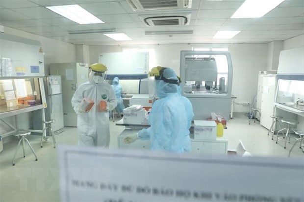 Inside the testing area at CDC Ha Noi (Photo: VNA) 