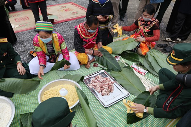 A series of annual cultural activities to welcome spring by various ethnic minority groups will be held throughout February at the Vietnam National Village for Ethnic Culture and Tourism. (Photo: VNA)