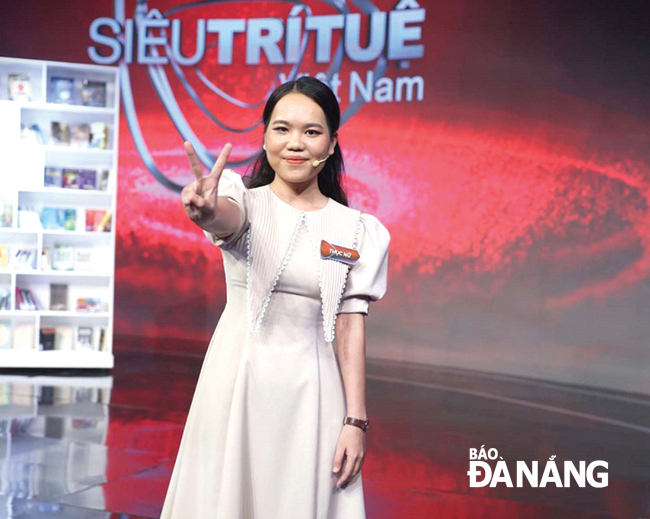 Nguyễn Thục Nữ tại chương trình Siêu trí tuệ Việt Nam mùa 2. Ảnh: NVCC	