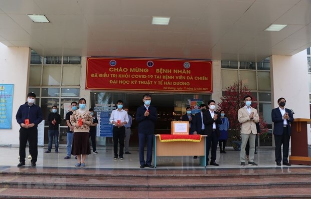 Twenty seven COVID-19 patients in northern Hai Duong province were given the all-clear. (Photo: VNA)