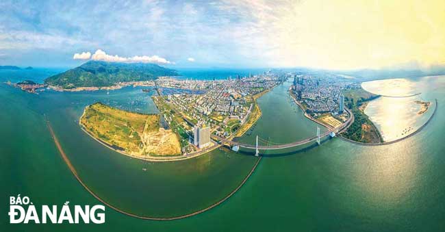 A beautiful corner of Da Nang viewed from above