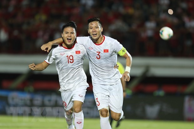 Players of the national men’s football team (Photo: VNA)