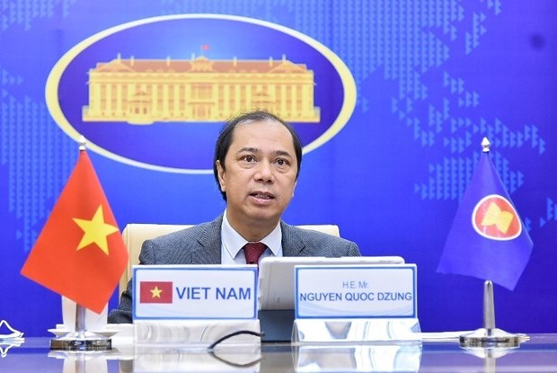 Vietnam's representative - Deputy Foreign Minister Nguyen Quoc Dung - at the sixth meeting of the ACC Working Group on Public Health Emergencies (Photo: VNA)