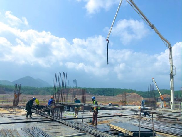 Works on a ICT factory zone begins at the Da Nang Information Technology Park. (Photo courtesy of Trung Nam Group) 