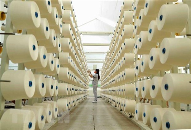 The fibre production line of the Phu Tho Textile Co. Ltd (Photo: VNA)