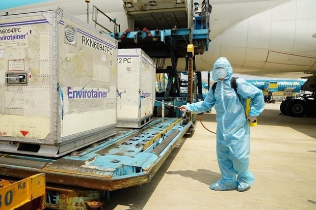 The first batch of COVID-19 vaccines arrived in Viet Nam on February 24. (Photo: VNA)