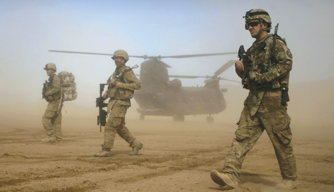 Binh sĩ Mỹ ở Afghanistan. Ảnh: AP	