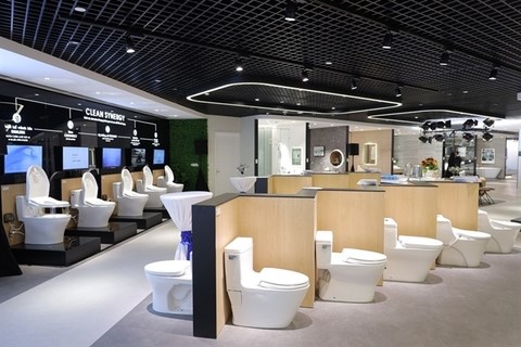 TOTO's showroom in Ha Noi showcases quality bathroom products (Photo courtesy of agency)