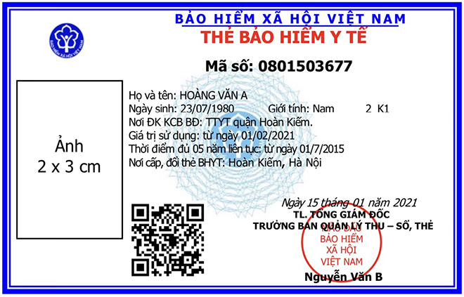 Mẫu thẻ BHYT mới từ 1-4-2021