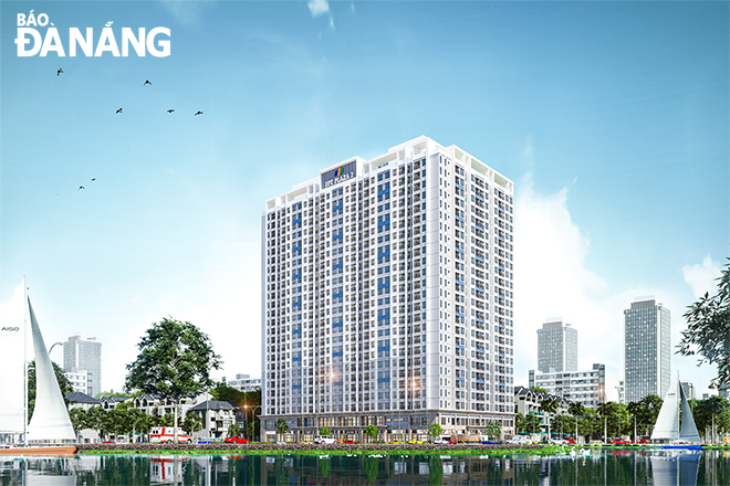 Phối cảnh dự án tòa nhà chung cư FPT Plaza 2 tại Khu đô thị công nghệ FPT Đà Nẵng. Ảnh: VĂN HOÀNG
